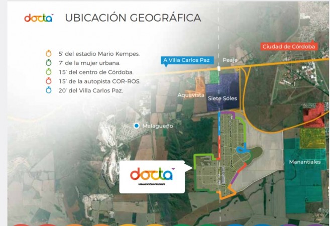 LOTE EN DOCTA URBANIZACION INTELIGENTE MALAGUEÑO-CORDOBA